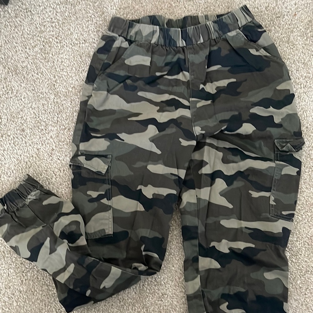 Army green joggers.